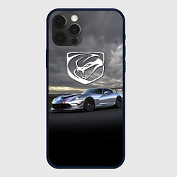 Чехол для iPhone 12 Pro Max Dodge Viper ACR - 645 лошадок - трековые гонки, цвет: 3D-черный