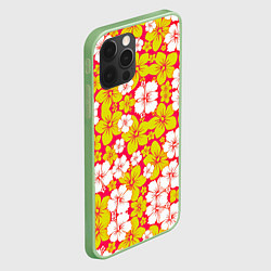 Чехол для iPhone 12 Pro Max Hawaiian kaleidoscope, цвет: 3D-салатовый — фото 2