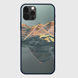 Чехол для iPhone 12 Pro Max Абстрактное жидкое стекло, цвет: 3D-черный
