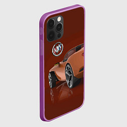 Чехол для iPhone 12 Pro Max Buick wild cat - concept, цвет: 3D-сиреневый — фото 2