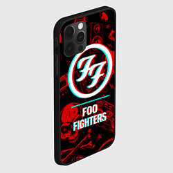 Чехол для iPhone 12 Pro Max Foo Fighters rock glitch, цвет: 3D-черный — фото 2