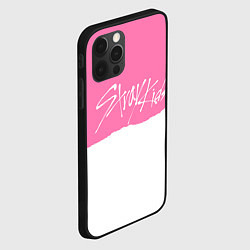 Чехол для iPhone 12 Pro Max Stray Kids pink and white, цвет: 3D-черный — фото 2