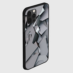 Чехол для iPhone 12 Pro Max Металлическая хаотичная броня, цвет: 3D-черный — фото 2