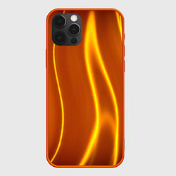 Чехол для iPhone 12 Pro Max Пламенная абстракция, цвет: 3D-красный