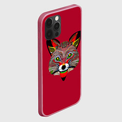 Чехол для iPhone 12 Pro Max Лиса оборотень в стиле Такаши Мураками, цвет: 3D-малиновый — фото 2