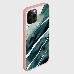 Чехол для iPhone 12 Pro Max Акварельные контрастные разводы, цвет: 3D-светло-розовый — фото 2