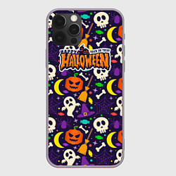 Чехол для iPhone 12 Pro Max Хэллоуин-сладость или гадость, цвет: 3D-серый
