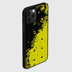 Чехол для iPhone 12 Pro Max Black & Yellow, цвет: 3D-черный — фото 2