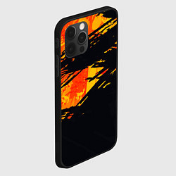 Чехол для iPhone 12 Pro Max Orange and black, цвет: 3D-черный — фото 2