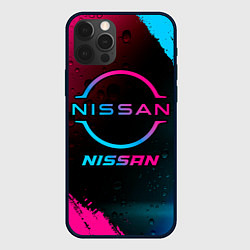 Чехол для iPhone 12 Pro Max Nissan - neon gradient, цвет: 3D-черный