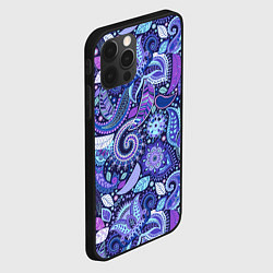 Чехол для iPhone 12 Pro Max Flower patterns, цвет: 3D-черный — фото 2