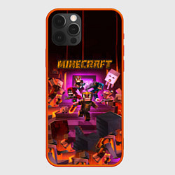 Чехол для iPhone 12 Pro Max Minecraft art, цвет: 3D-красный