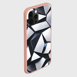 Чехол для iPhone 12 Pro Max Объемные кристаллы - паттерн, цвет: 3D-светло-розовый — фото 2