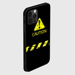 Чехол для iPhone 12 Pro Max CAUTION - Осторожно опасность, цвет: 3D-черный — фото 2