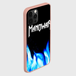 Чехол для iPhone 12 Pro Max Manowar blue fire, цвет: 3D-светло-розовый — фото 2