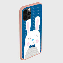 Чехол для iPhone 12 Pro Max Мистер кролик, цвет: 3D-светло-розовый — фото 2