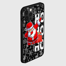 Чехол для iPhone 12 Pro Max Santa Claus, dabbing, through the snow, цвет: 3D-черный — фото 2
