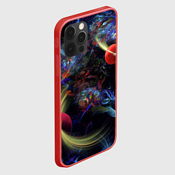 Чехол для iPhone 12 Pro Max Abstract space composition, цвет: 3D-красный — фото 2