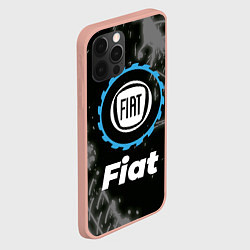 Чехол для iPhone 12 Pro Max Fiat в стиле Top Gear со следами шин на фоне, цвет: 3D-светло-розовый — фото 2