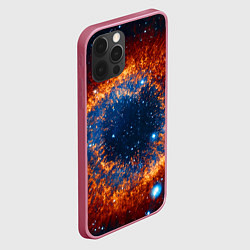 Чехол для iPhone 12 Pro Max Космическое галактическое око, цвет: 3D-малиновый — фото 2