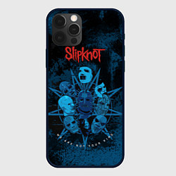 Чехол для iPhone 12 Pro Max Slipknot blue, цвет: 3D-черный
