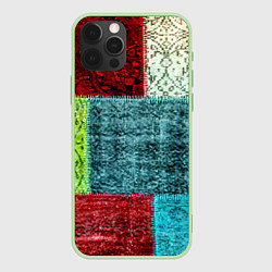 Чехол для iPhone 12 Pro Max Patchwork - art, цвет: 3D-салатовый