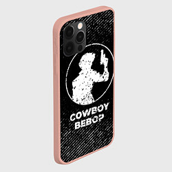 Чехол для iPhone 12 Pro Max Cowboy Bebop с потертостями на темном фоне, цвет: 3D-светло-розовый — фото 2