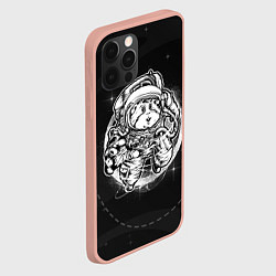 Чехол для iPhone 12 Pro Max Хомяк в космосе, цвет: 3D-светло-розовый — фото 2