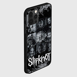 Чехол для iPhone 12 Pro Max Slipknot black & white style, цвет: 3D-черный — фото 2