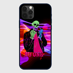 Чехол для iPhone 12 Pro Max Никто - Skull - Flame, цвет: 3D-черный