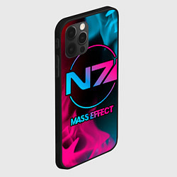 Чехол для iPhone 12 Pro Max Mass Effect - neon gradient, цвет: 3D-черный — фото 2