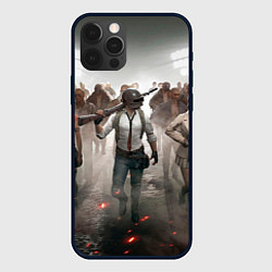 Чехол для iPhone 12 Pro Max ПAБГ, цвет: 3D-черный