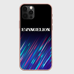 Чехол для iPhone 12 Pro Max Evangelion stream, цвет: 3D-светло-розовый