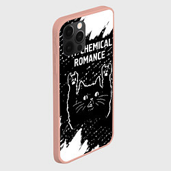 Чехол для iPhone 12 Pro Max Группа My Chemical Romance и рок кот, цвет: 3D-светло-розовый — фото 2