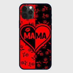 Чехол для iPhone 12 Pro Max Мама в сердце, цвет: 3D-черный