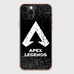 Чехол для iPhone 12 Pro Max Apex Legends с потертостями на темном фоне, цвет: 3D-светло-розовый