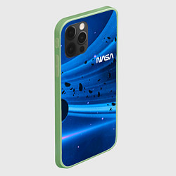 Чехол для iPhone 12 Pro Max Космическое пространство - NASA - Planet, цвет: 3D-салатовый — фото 2