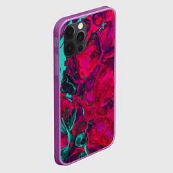 Чехол для iPhone 12 Pro Max Зелено-малиновые разводы, цвет: 3D-сиреневый — фото 2