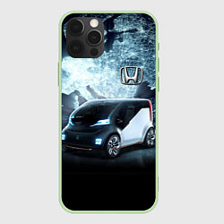 Чехол для iPhone 12 Pro Max Honda concept on the background of a neon world ma, цвет: 3D-салатовый