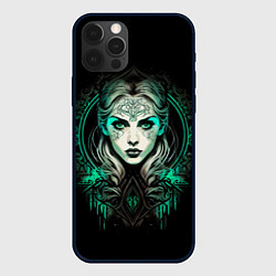 Чехол для iPhone 12 Pro Max Готическая ведьма на чёрном фоне, цвет: 3D-черный