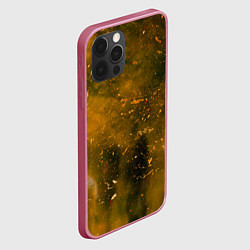 Чехол для iPhone 12 Pro Max Чёрный туман и золотые краски, цвет: 3D-малиновый — фото 2