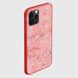 Чехол для iPhone 12 Pro Max Розовые волны, цвет: 3D-красный — фото 2