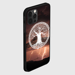 Чехол для iPhone 12 Pro Max Yggdrasil white rune, цвет: 3D-черный — фото 2