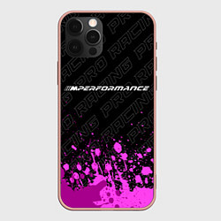 Чехол для iPhone 12 Pro Max BMW pro racing: символ сверху, цвет: 3D-светло-розовый