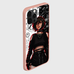 Чехол для iPhone 12 Pro Max Микаса Аккерман на стиле, цвет: 3D-светло-розовый — фото 2
