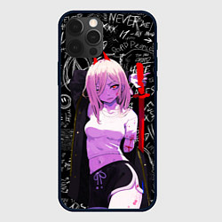 Чехол для iPhone 12 Pro Max Да это же Пауэр - Человек бензопила, цвет: 3D-черный