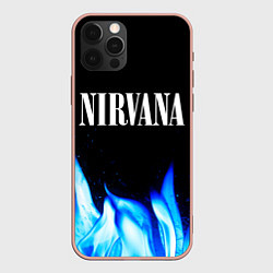Чехол для iPhone 12 Pro Max Nirvana blue fire, цвет: 3D-светло-розовый