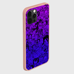 Чехол для iPhone 12 Pro Max Ахегао яркий градиент, цвет: 3D-светло-розовый — фото 2