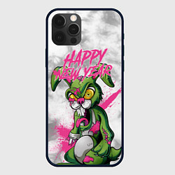 Чехол для iPhone 12 Pro Max Zombie rabbit Happy new year, цвет: 3D-черный