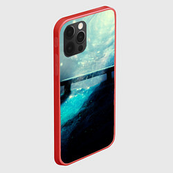 Чехол для iPhone 12 Pro Max Космические звёзды, небо и скамья, цвет: 3D-красный — фото 2